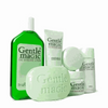 Gentle Magic Skincare range including lotion, soap, serum, and cream.