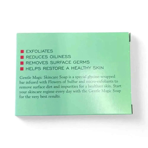 Gentle Magic Skincare Soap Bar 100g with Flowers of Sulfur for deep cleansing and exfoliation
