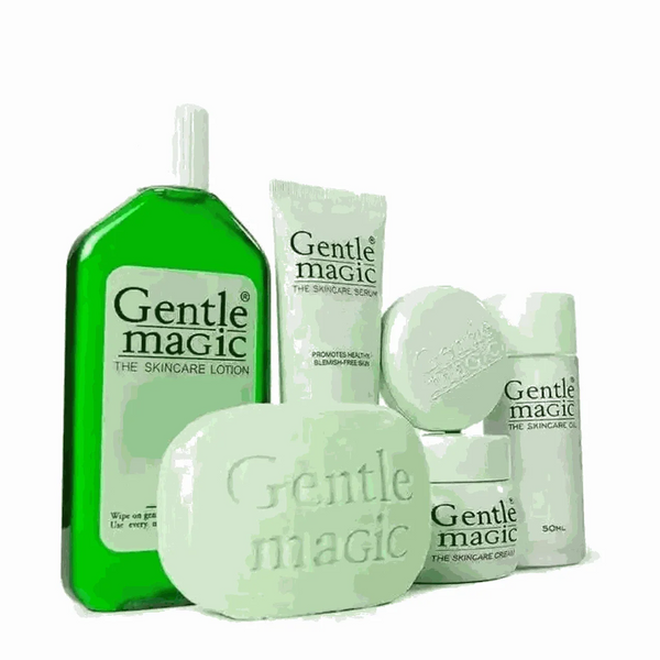 Gentle Magic Skincare Lotion 125ml bottle with herbal extracts and Pro-Vitamin B3 for deep cleansing and hydration