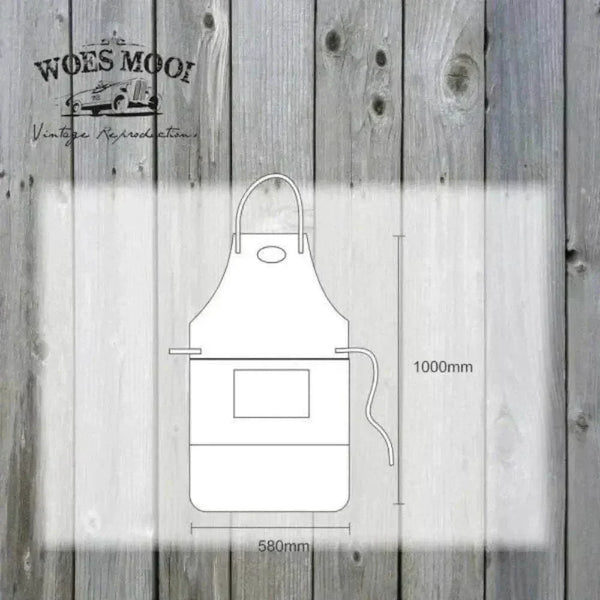 Tan genuine leather apron by Woesmooi, perfect gift for men