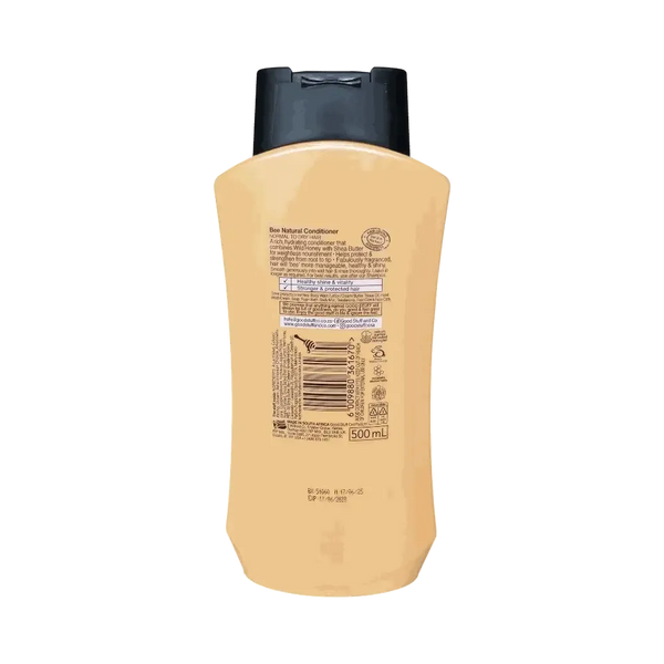 Good Stuff Bee Natural Nourishing Shine Conditioner 500ml bottle with honey, jojoba oil, and shea butter for dry, fragile hair