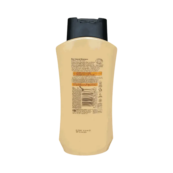 Good Stuff Bee Natural Nourishing Shine Shampoo 500ml bottle with honey, jojoba oil, and shea butter for dry hair