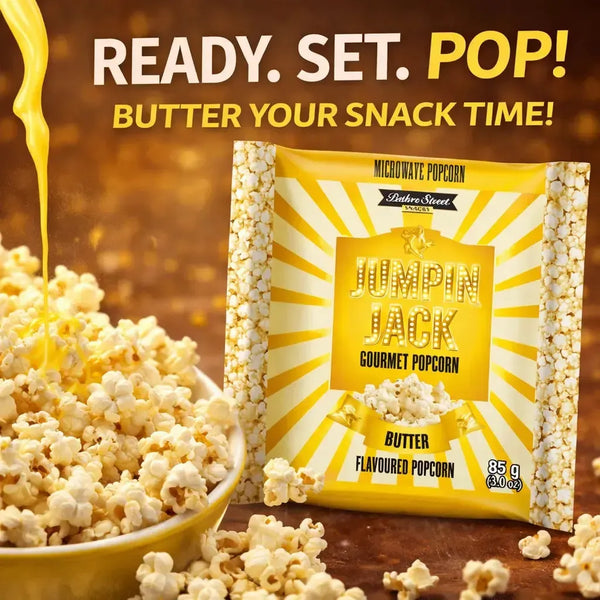 Jumpin Jack Gourmet Popcorn Butter Seeds pack of three 85g bags