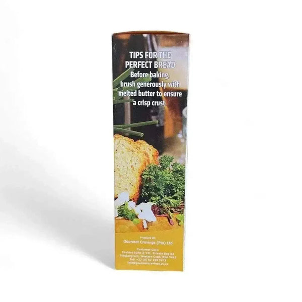 Gourmet Pre-Mix Beer Bread Cheese Onion 450g packaging with nutritional info and preparation guide