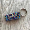 Colorful resin grocery-themed keychains for gifts and personal use