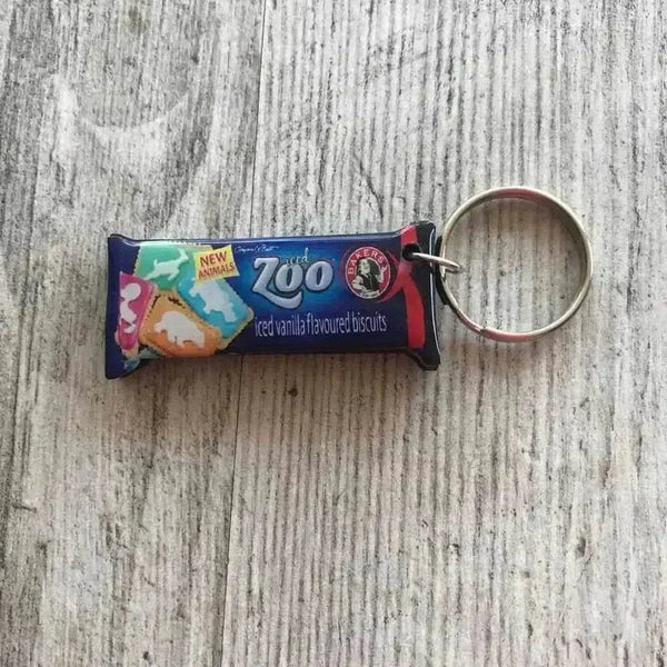Colorful resin grocery keychains for house and car keys, perfect gifts around 5cm size
