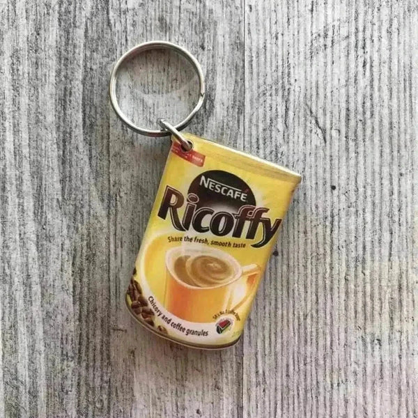 Set of colorful grocery-themed resin keychains measuring 5cm for keys or gifts