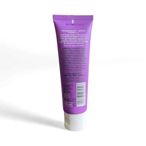 75ml tube of Sorbet Hand & Nail Cream Nourishing with Dragon Fruit and Argan Oil for soft, hydrated hands.