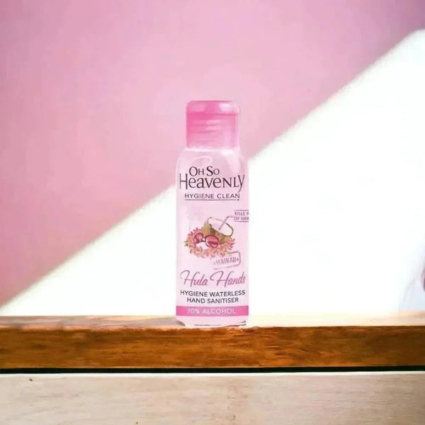 Hygiene Clean Hula Hands 60ml waterless hand sanitiser with 70% alcohol and vegan certification