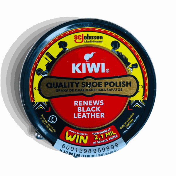 KIWI Quality Shoe Polish Black 50ml tin for leather shoe care and shine