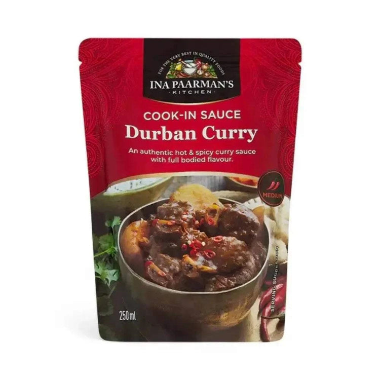 Ina Paarman Durban Curry Cook-in Sauce 200ml - authentic spicy curry flavor.