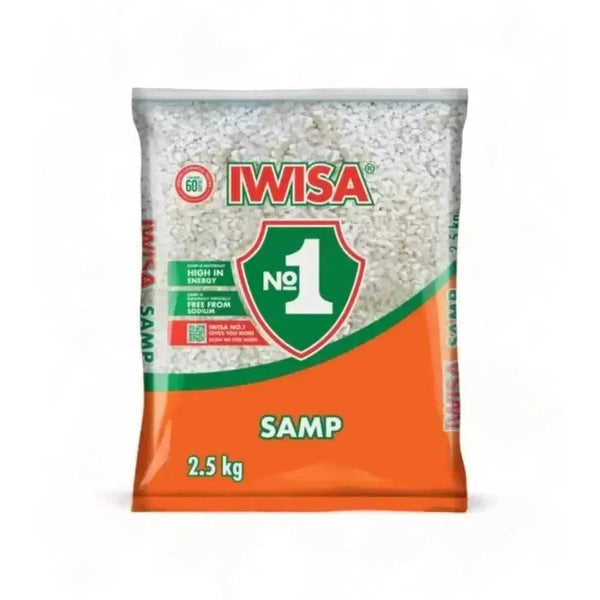 Iwisa Samp 2.5kg natural quick-cooking South African staple for stews and sides