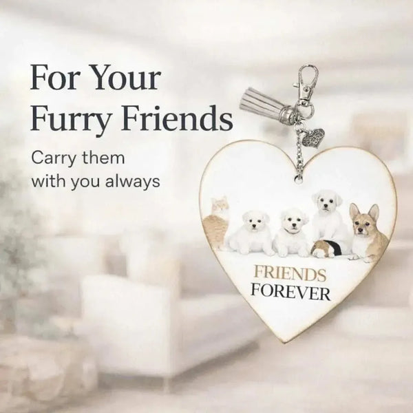 Key Tag - Wooden Heart Friends Forever Facebook Ad