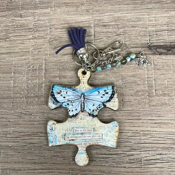 Key Tags - Blue Butterfly - Something From Home - South African Shop