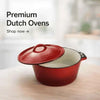 LK Flat Potjie Bake Pot 5L - RED Enamel(#12) * Facebook Ad