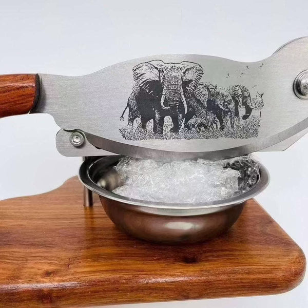 Large Biltong Cutter handmade from solid Kiaat wood for easy biltong slicing