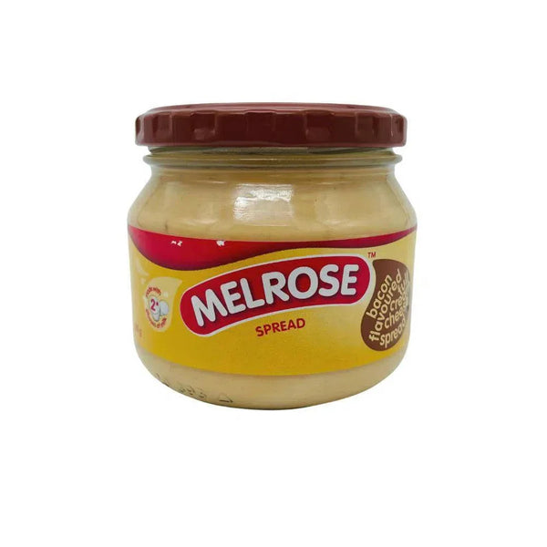 Melrose Cheese Spread Bacon 250g Jar with smooth creamy texture in glass jar.