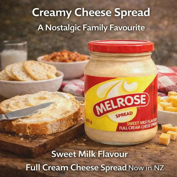Melrose Sweet Milk processed cheese spread 400g jar with creamy texture and sweet milk flavor