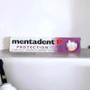 Mentadent P Toothpaste Protection 100ml box on a bathroom counter.