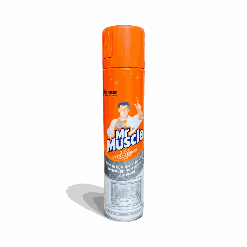 Mr Muscle 3-in-1 Oven Cleaner 300ml foam spray for grease removal on ovens and grills