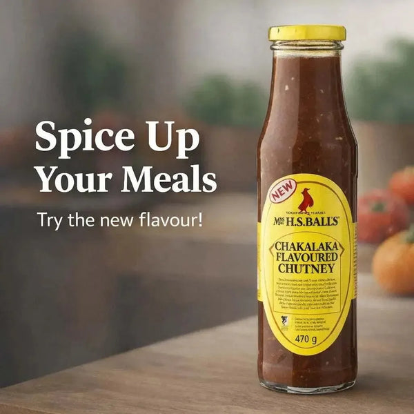 Mrs Balls Chakalaka Chutney 470g - Spicy South African Flavor Facebook Ad