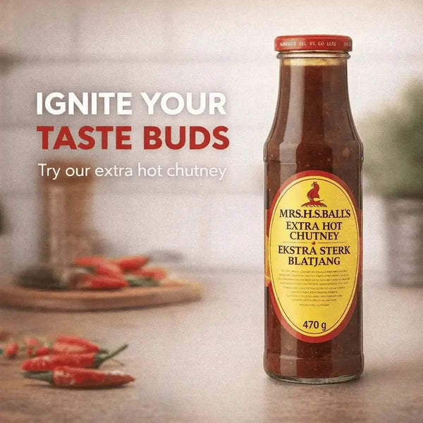 Mrs Balls Chutney XTRA Hot 470g Facebook Ad