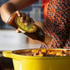 Mrs Balls Original Chutney 470g jar and serving image