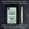 One pre-tubed 10m natural sheep casing length for snack sticks