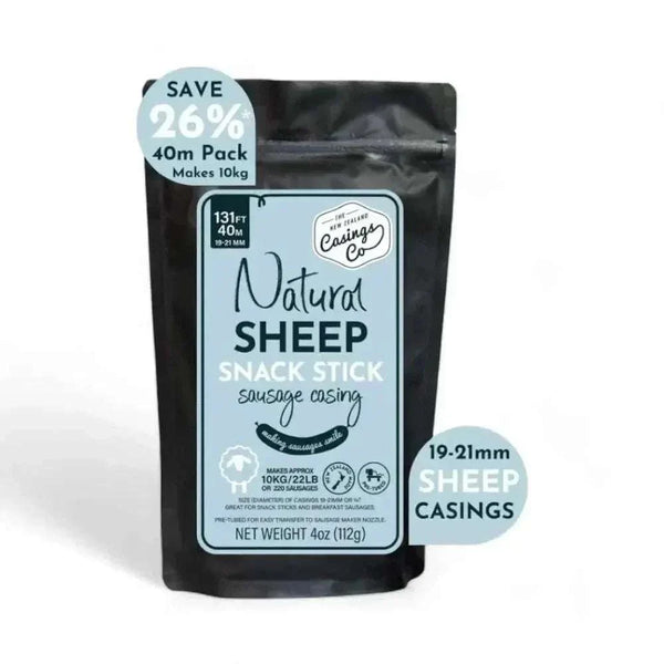 Natural sheep snack-stick casings 19-21mm, 40m pack