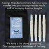 Four pre-tubed 10m natural sheep casing lengths