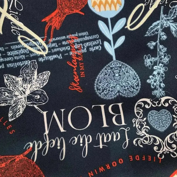 Navy Tablecloth with Afrikaans Sayings - Something From Home - South African Shop