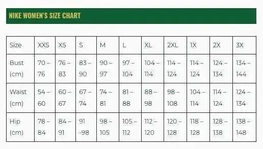 2025 Nike Springboks Women’s Home Stadium rugby jersey in size large, durable and comfortable match day wear