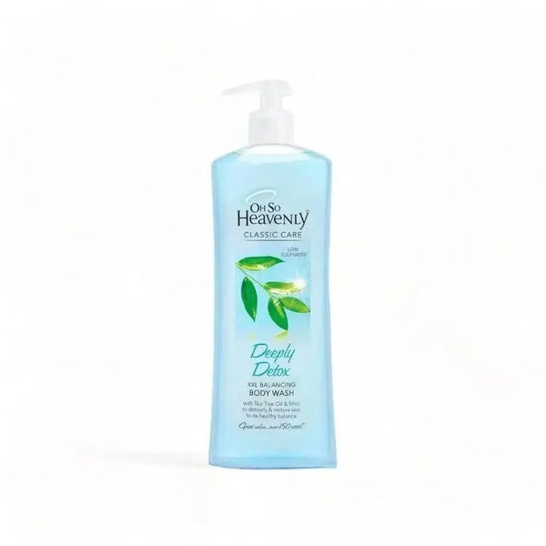 Oh So Heavenly Body Wash Deeply Detox 1L bottle with mint and tea tree oil in South Africa