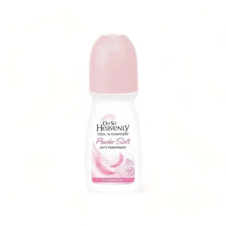 Oh So Heavenly Cool ‘n Confident Powder Soft Anti-Perspirant Roll On 100ml packaging and product details