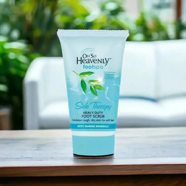Oh So Heavenly Footspa heavy duty foot scrub with natural pumice for exfoliating and softening feet, 110ml