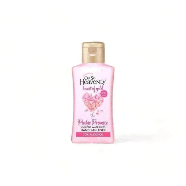 Oh So Heavenly Heart of Gold Hygiene Waterless Hand Sanitiser Pinkie Promise 90ml bottle.