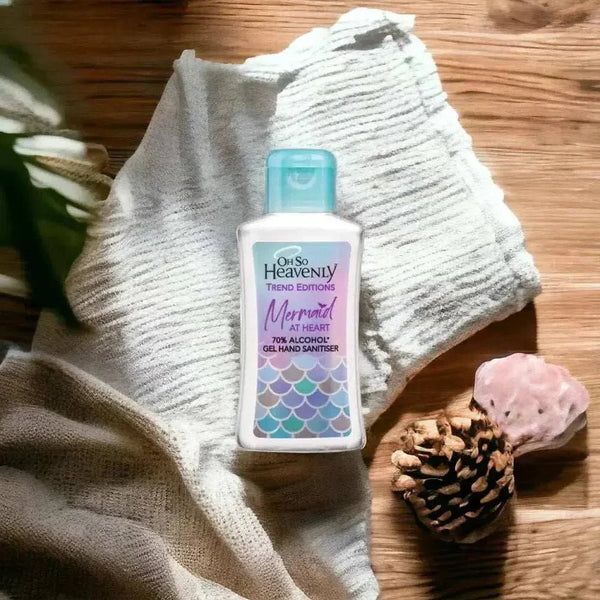 Oh So Heavenly Trend Editions Mermaid at Heart Gel Hand Sanitiser 90ml bottle with pomegranate and rosehip oil