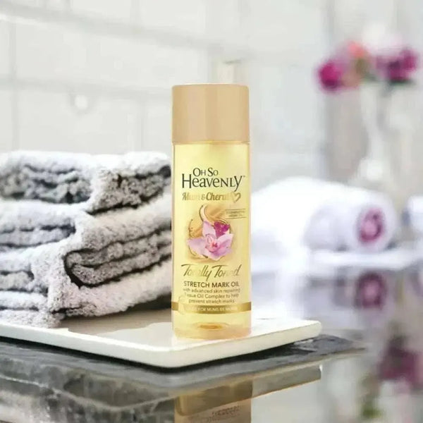 Oh So Heavenly Mum & Cherub Stretch Mark Oil 125ml bottle for pregnancy skin care