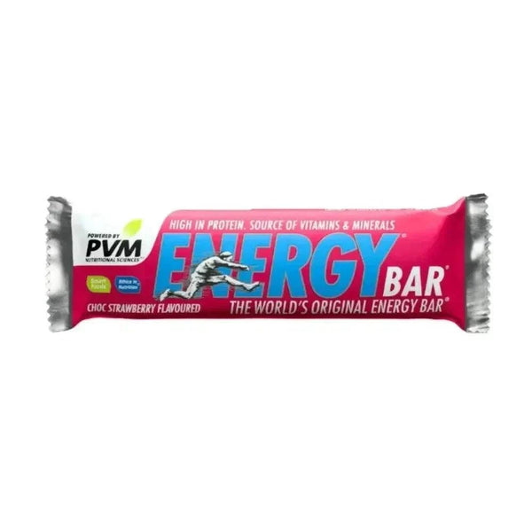PVM Choc Strawberry Bar 45g wrapper