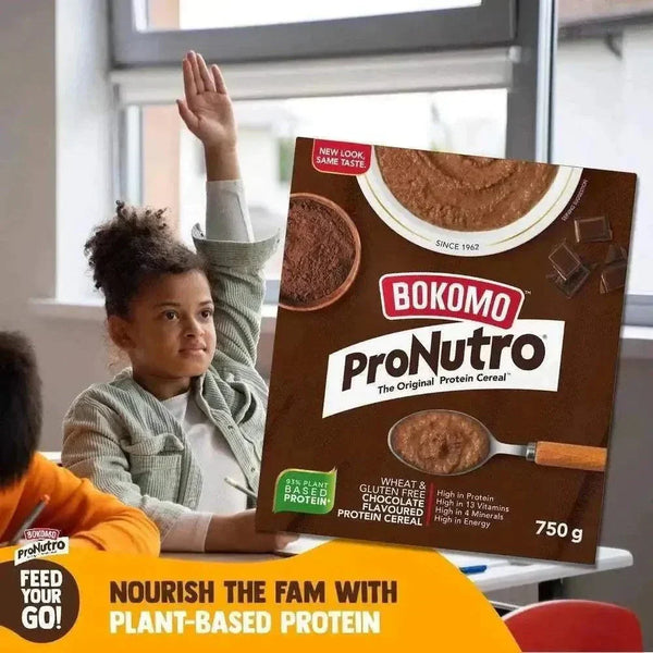 Bokomo ProNutro Chocolate Cereal 500g wheat-free protein breakfast