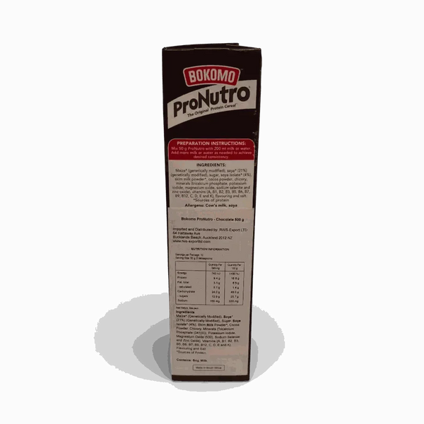 Bokomo ProNutro Chocolate Cereal 500g wheat-free protein breakfast