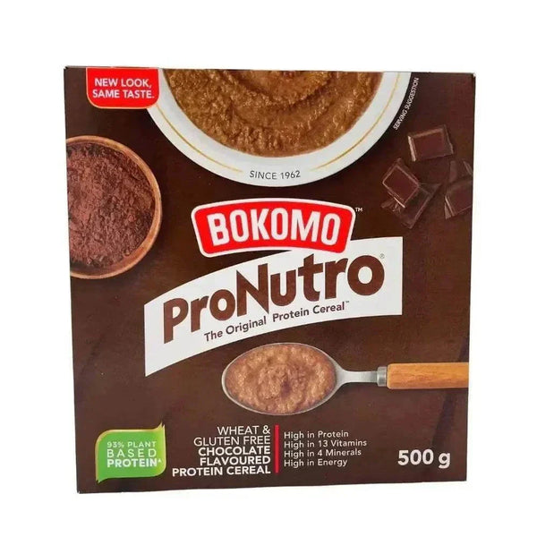 Bokomo ProNutro Chocolate Cereal 500g wheat-free protein breakfast cereal