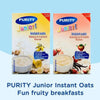 Purity Instant Oats Banana & Caramel 35g sachets for nutritious kids breakfast with real banana and caramel flavors