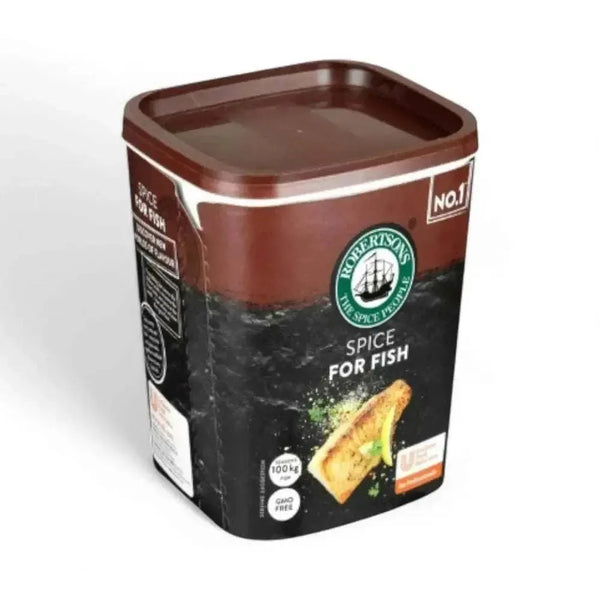 Robertsons Refill Fish Spice 1kg pack enhancing fish dishes with natural, GMO-free seasoning blend