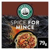 Robertsons Spice for Mince 79g pack, enhances mince dishes with exotic flavors and quality seasoning.