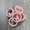 Serviette rings with large pink beads 6 pack made with love