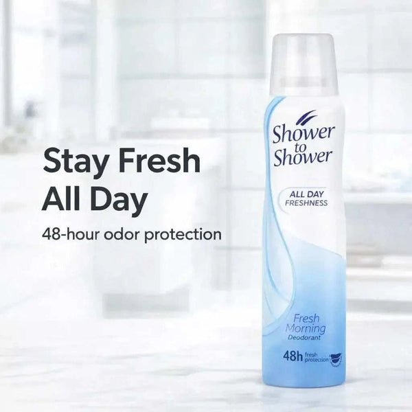Shower To Shower Woman Deodorant Fresh Morning 150ml Facebook Ad