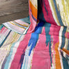 Scarf - Silk Feel Multicolour with A Yellow Flower - Something From Home - South African Shop