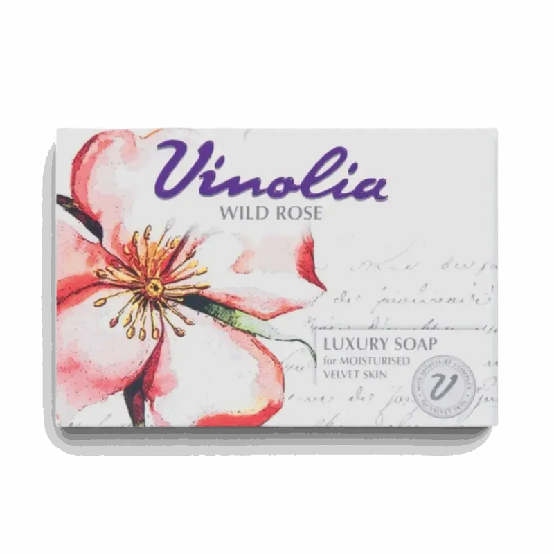 Vinolia Wild Rose luxury soap bar 125g with floral fragrance and moisturizing glycerine for soft skin