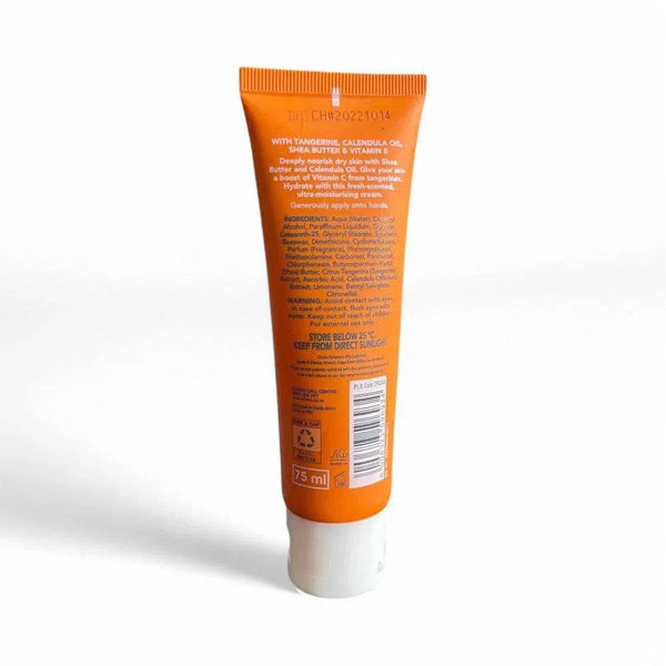 75ml Sorbet Hand & Nail Cream with Tangerine, Calendula Oil, and Shea Butter.